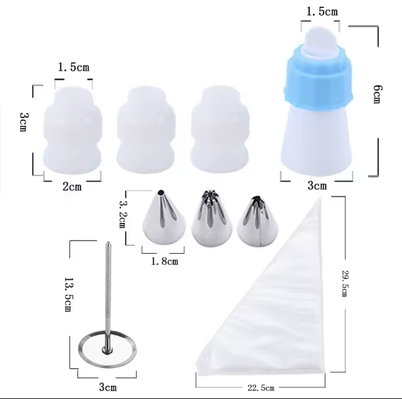 Miniatura 2 de KIT PASTELERO DECORACION 66 PIEZAS